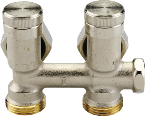 Danfoss RLV-K 3/4 inch hoekkraanblok, vernikkeld, 003L0283