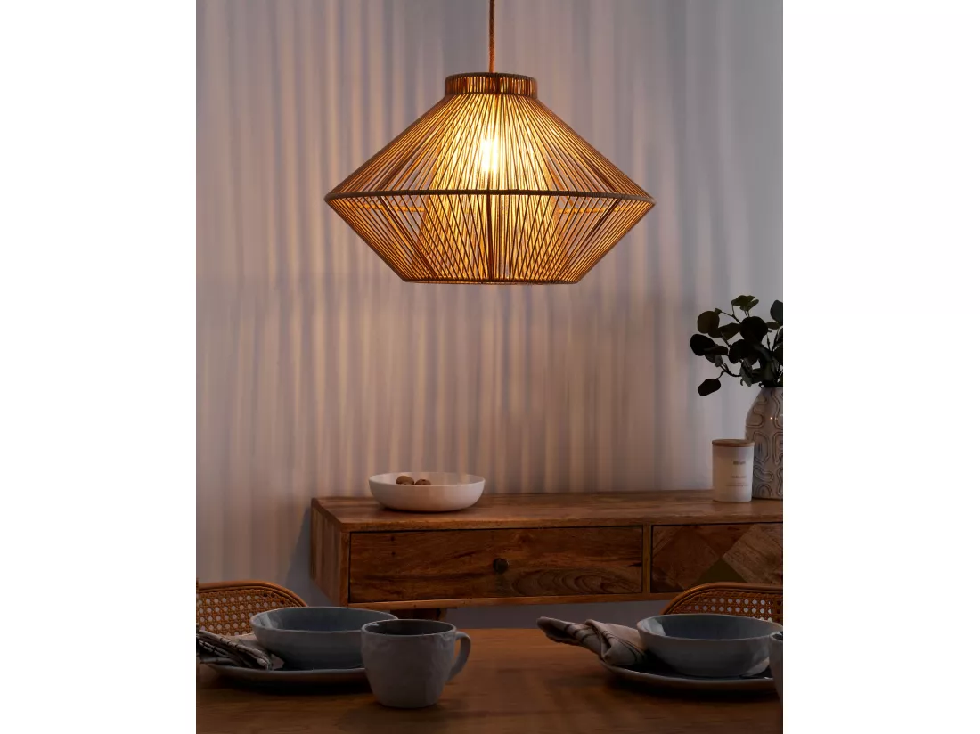 Lampe suspension PALMETTO Coton Beige