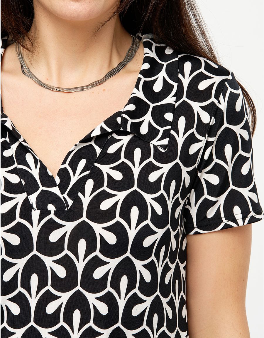 Robe chic noir et blanc