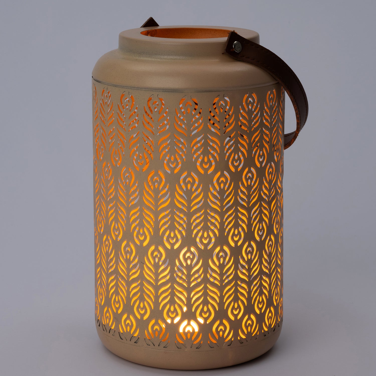 Intratuin windlicht Lanta oranje 15 x 15 x 26 cm