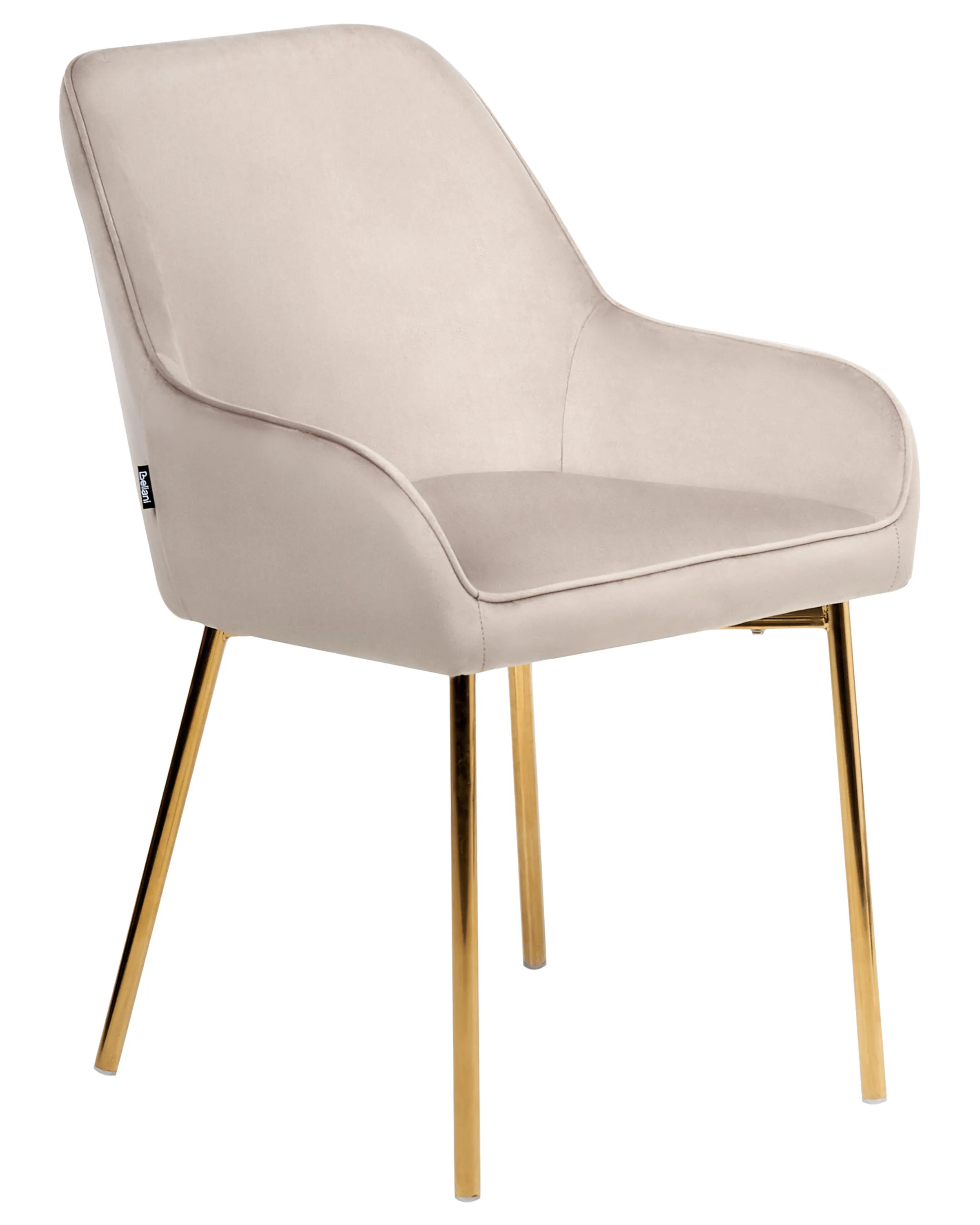 Set van 2 eetkamerstoelen LOVERNA Fluweel Beige