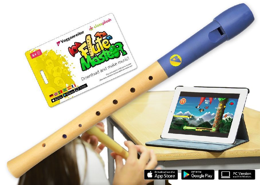 Holz-Kunststoff-Blockflöte mit App FLUTE MASTER – Deutsche Griffweise