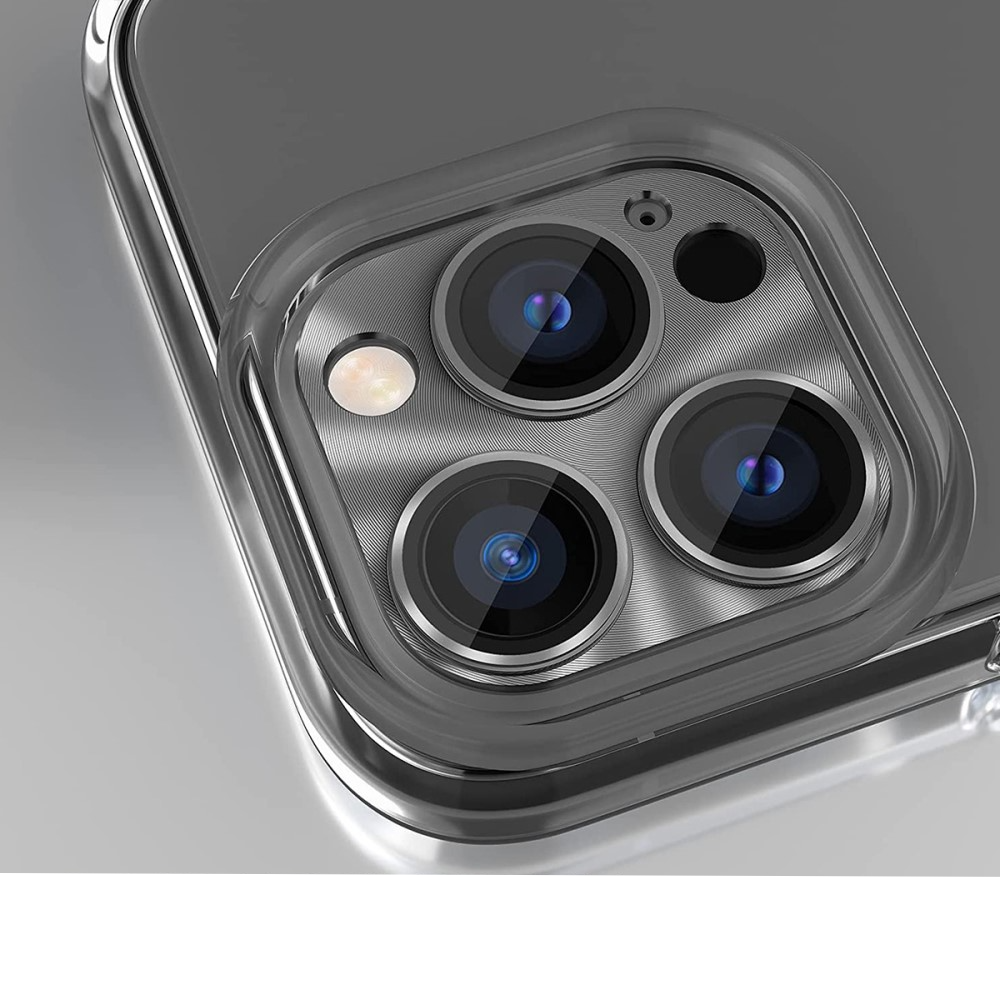 iPhone 14 Pro / iPhone 14 Pro Max Alu Kamera Objektiv Protector Vollschutz mit Panzer Glas - Schwarz