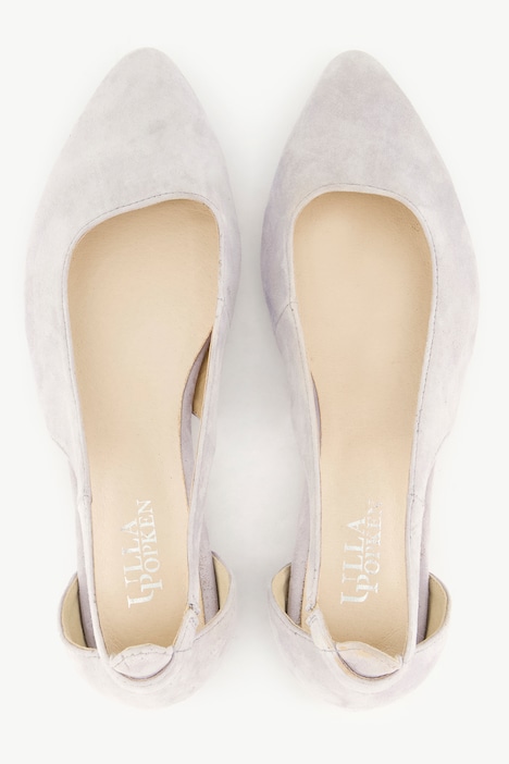 Leder-Ballerinas, Cut-Out, Weite H