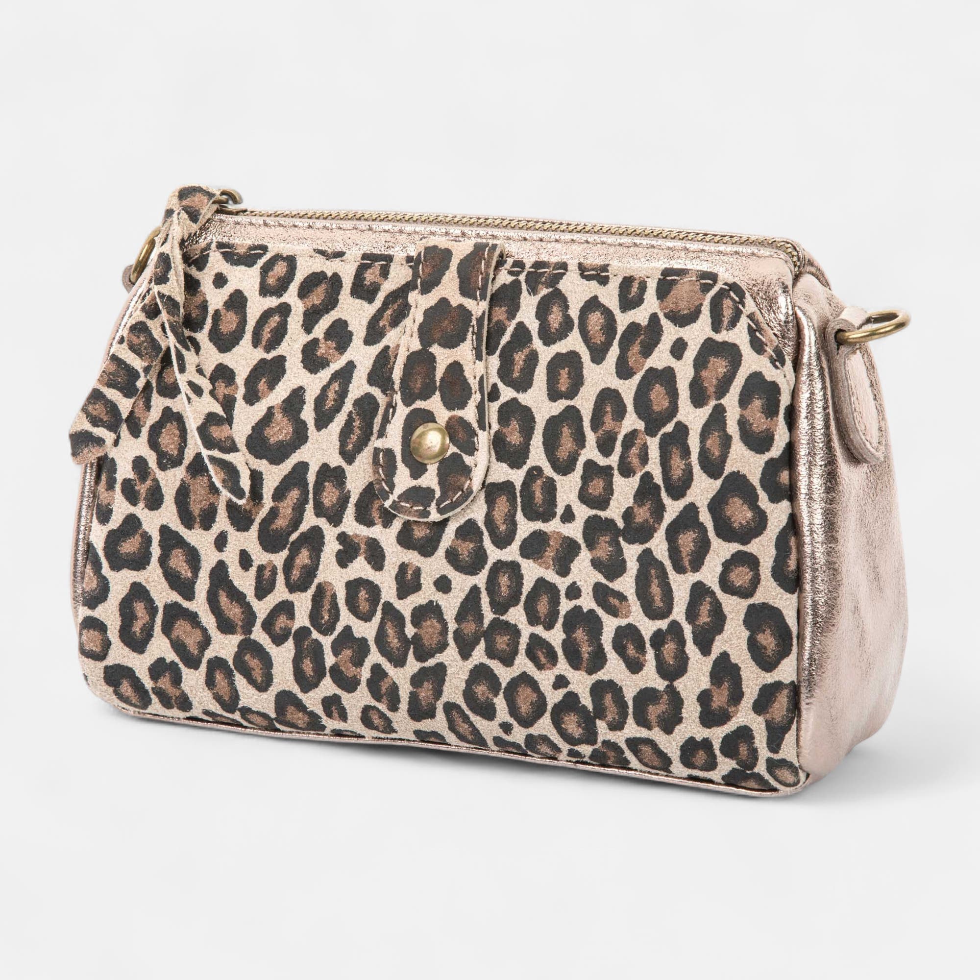 Sac bandoulière en cuir bronze