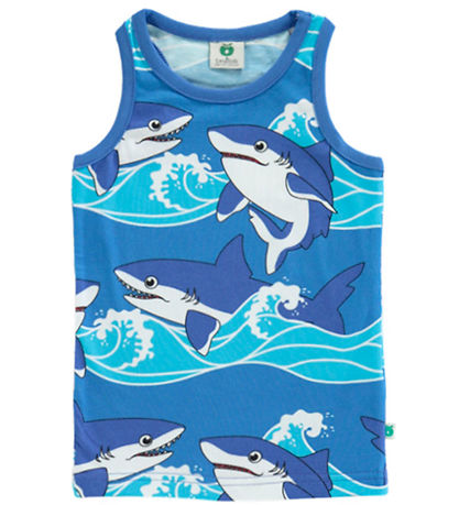 Småfolk Set - Tanktop/Shorts - Brillante Blue m. Haie