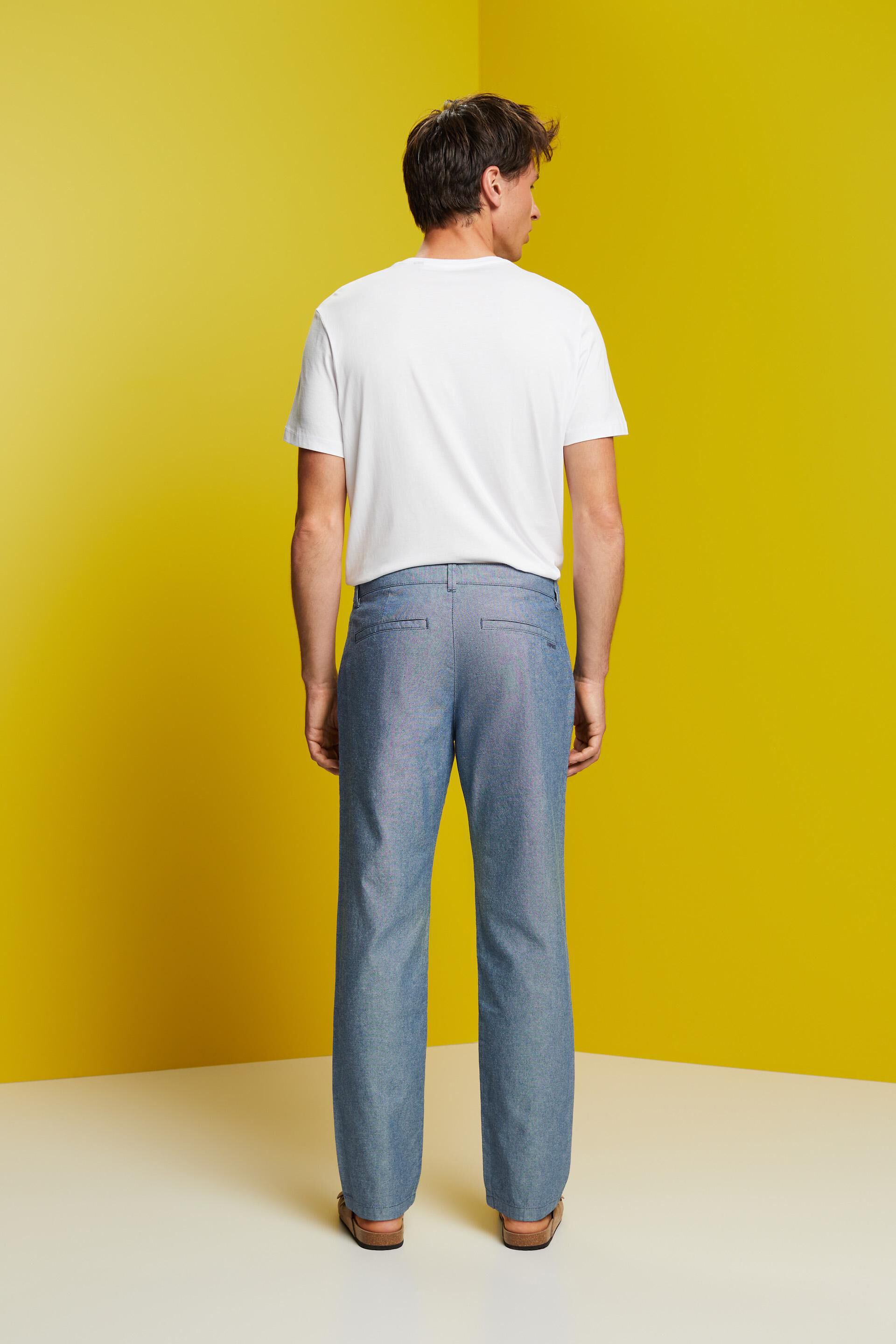 Chino en tissu structuré, 100% coton