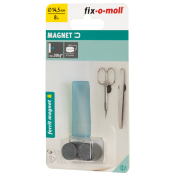 Magneetschijf ferriet zwart 14,5x4mm 8 stuks