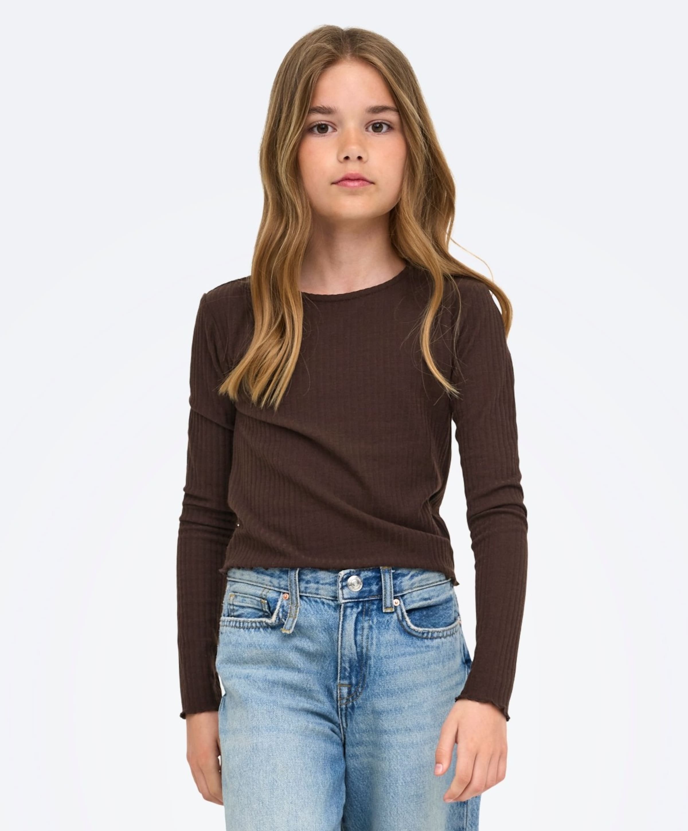 Only Meisjes longsleeve bruin