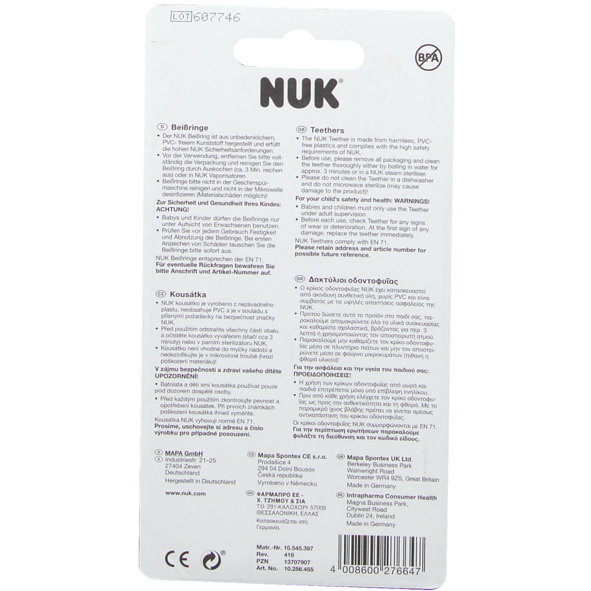 NUK® Beißring Set