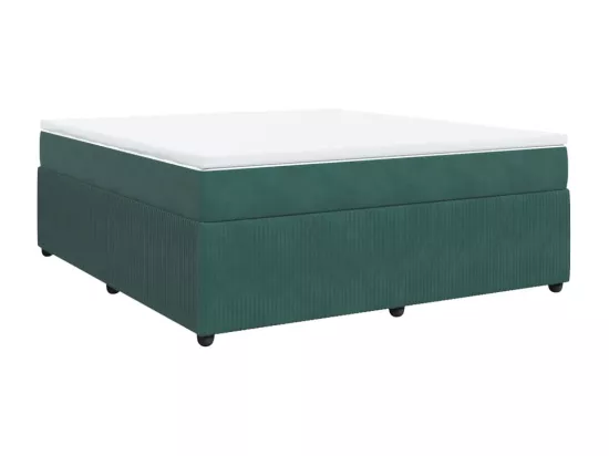Sommier à lattes de lit et matelas Vert foncé 180x200cm Velours