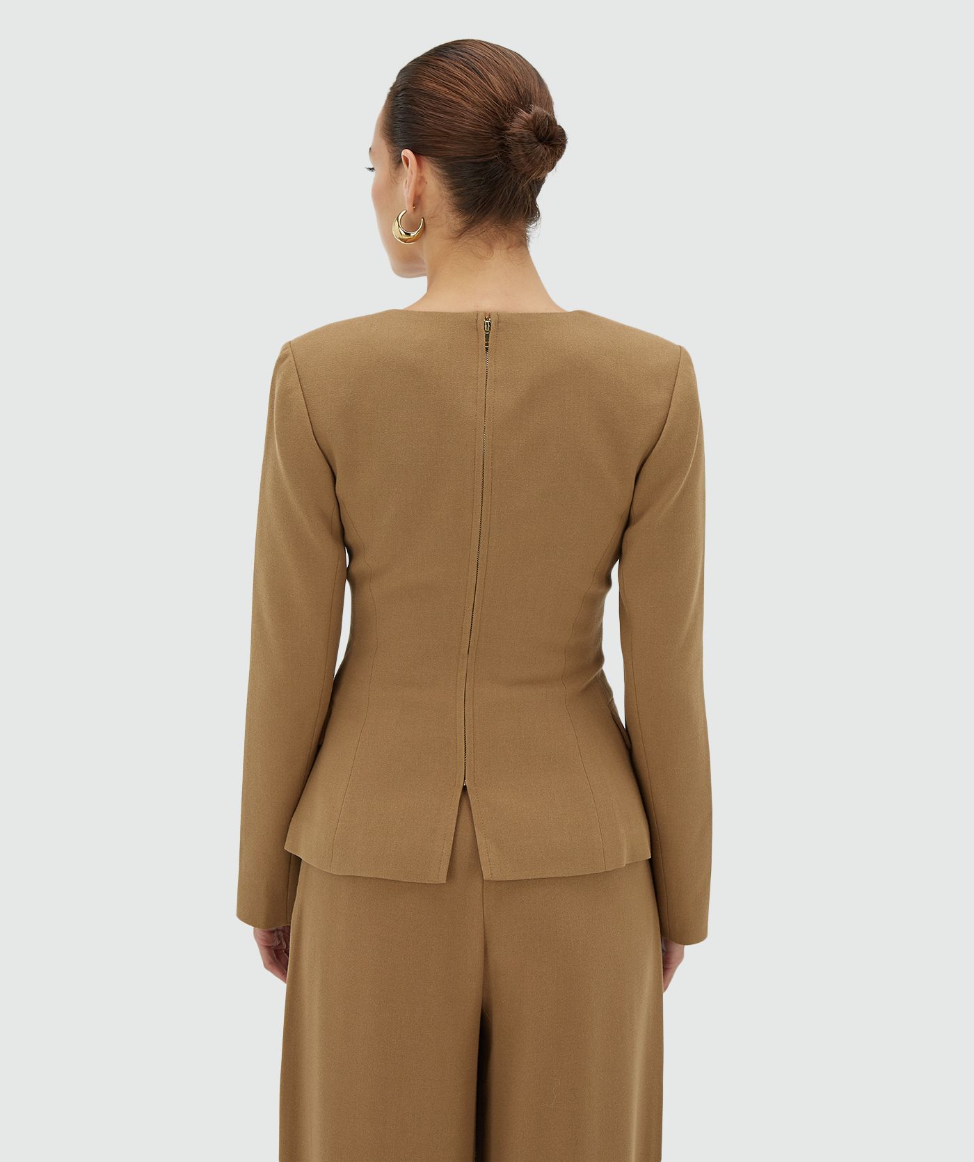 JV-LISE fitted bustier top - khaki