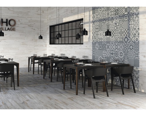 Porseleinen wand- en vloertegel Heritage zwart in 19 verschillende designs 33,15 x 33,15 cm