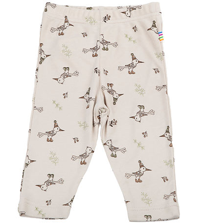 Joha Leggings - Bambus - Beige m. Vögel