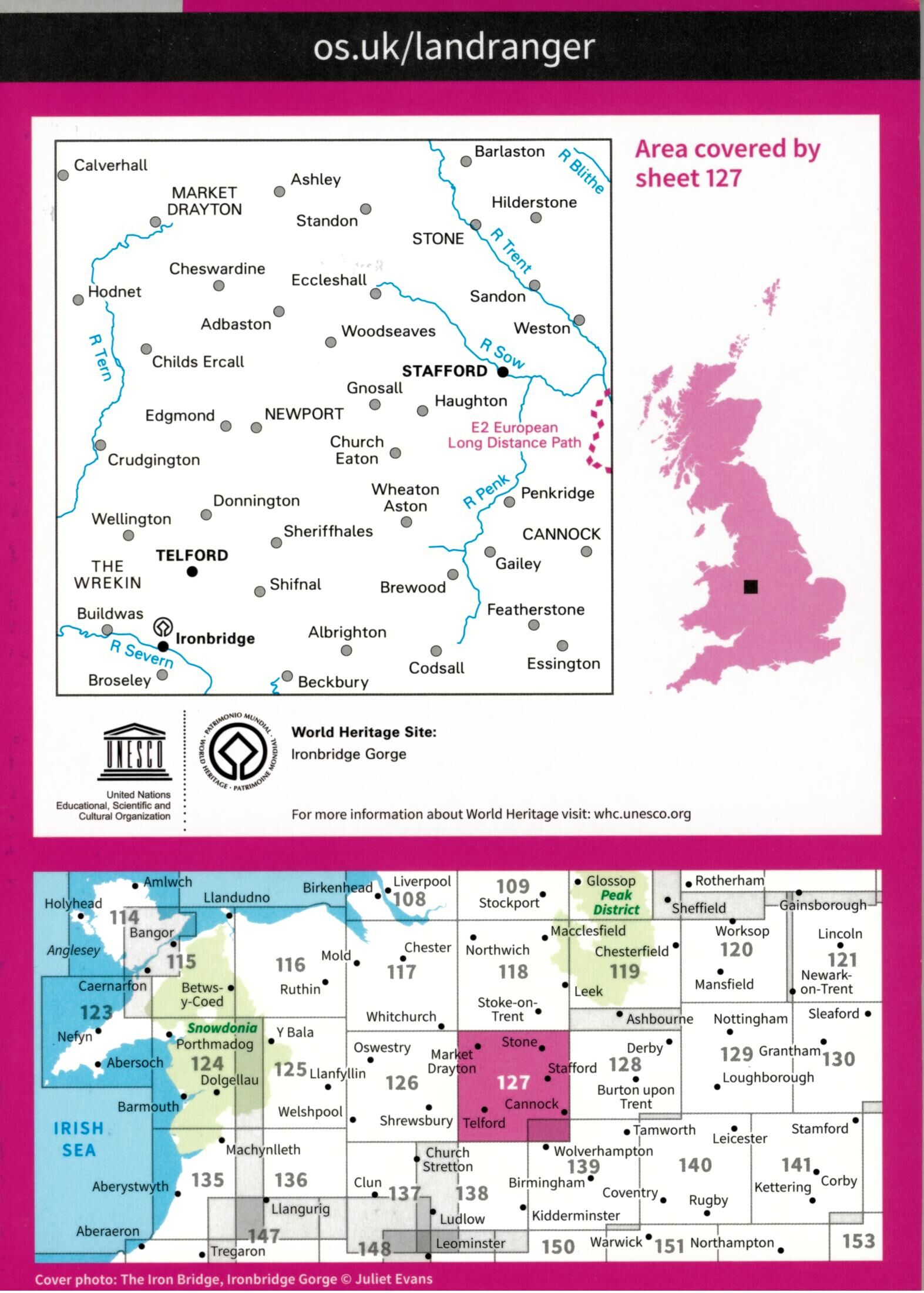 ORDNANCE SURVEY - 127 GB STAFFORD 1 50 000