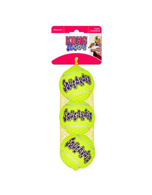 Kong Air Squeaker Ball Geel - Hondenspeelgoed