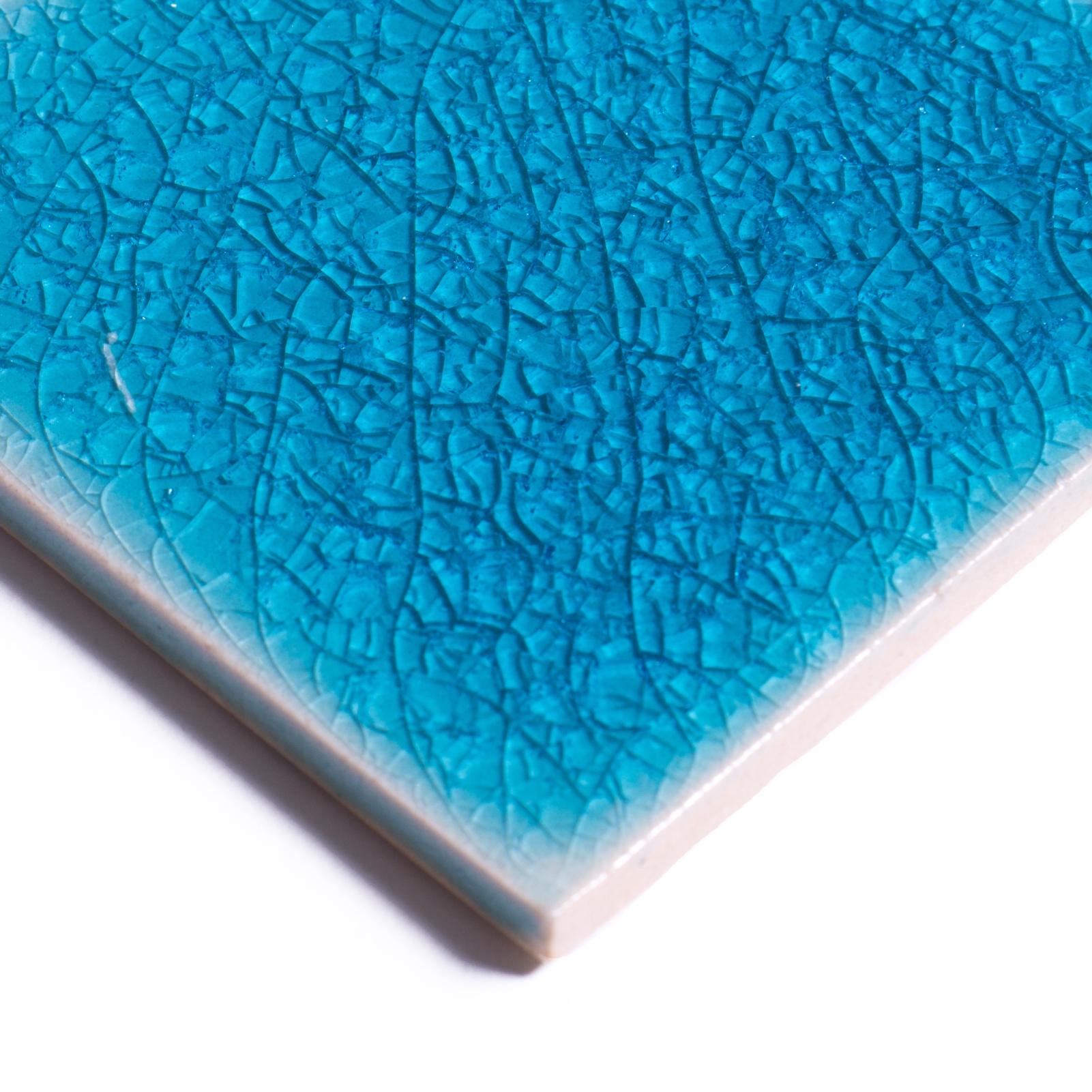 Fliese 'Craquele' kristallblau, L 5 cm, B 5 cm von fischer's lagerhaus