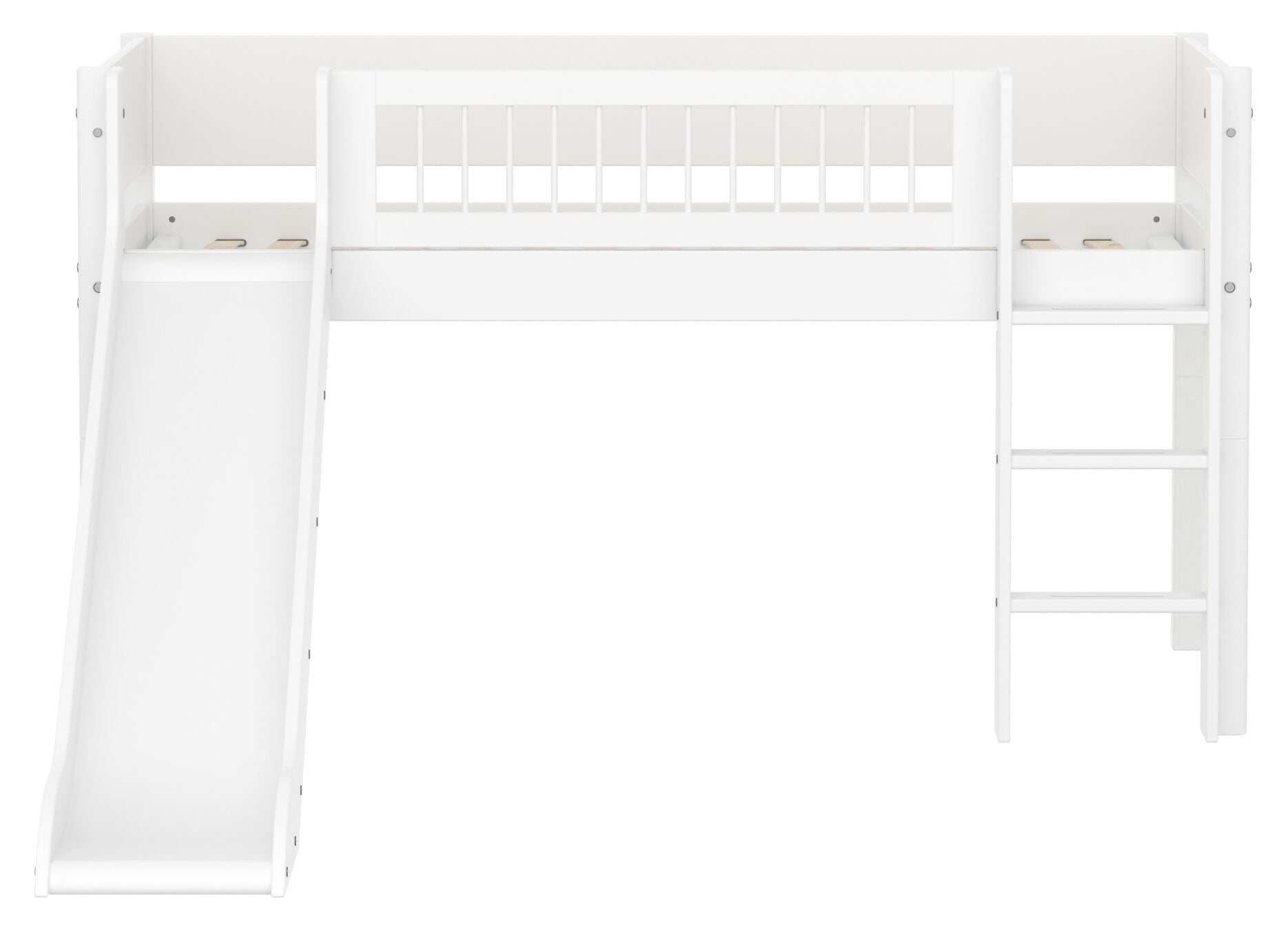Flexa WHITE Halbhochbett - Weiss / B: 250.0 cm x T: 210.0 cm x H: 120.0 cm