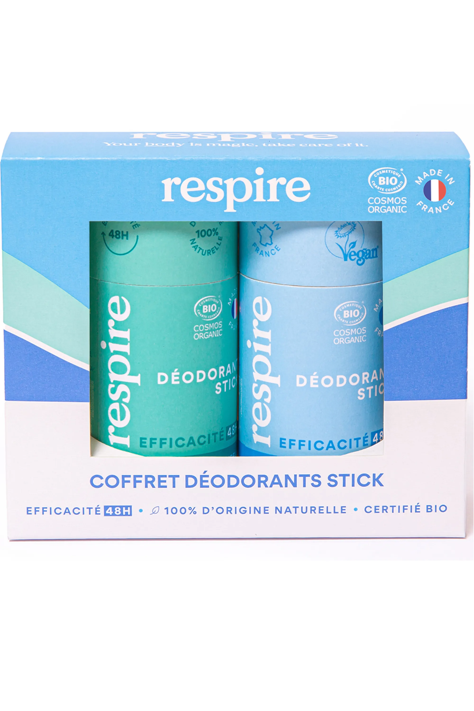 Respire Coffret de deux déodorants solides-100 g
