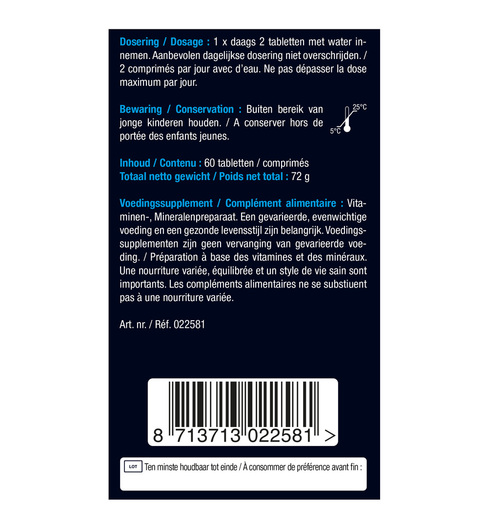 Lucovitaal Calcium Magnesium Bot Formule (60 tabletten)