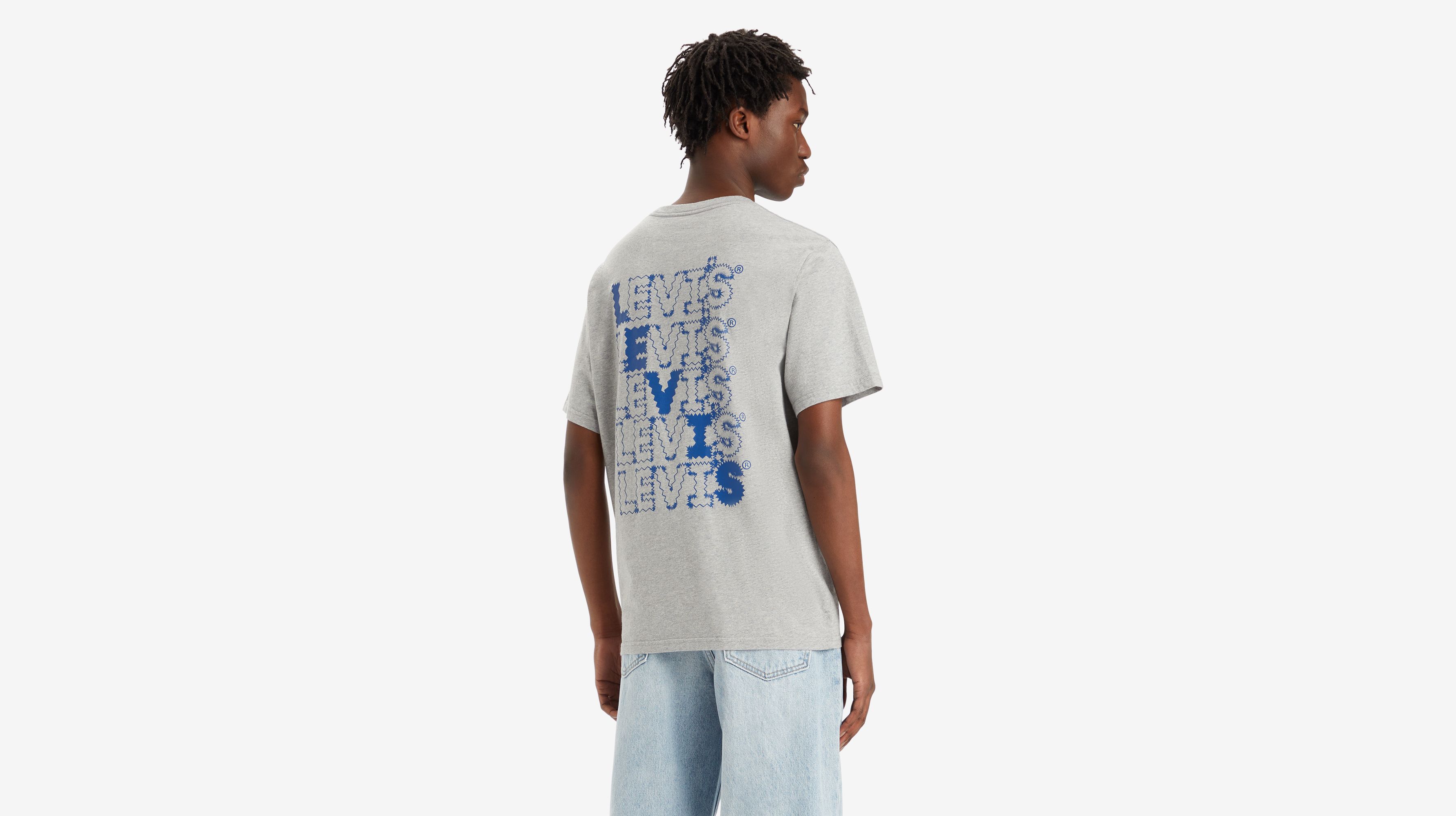 T-shirt graphique Relaxed - Zigzag Headline Midtone Heather Gray - Gris