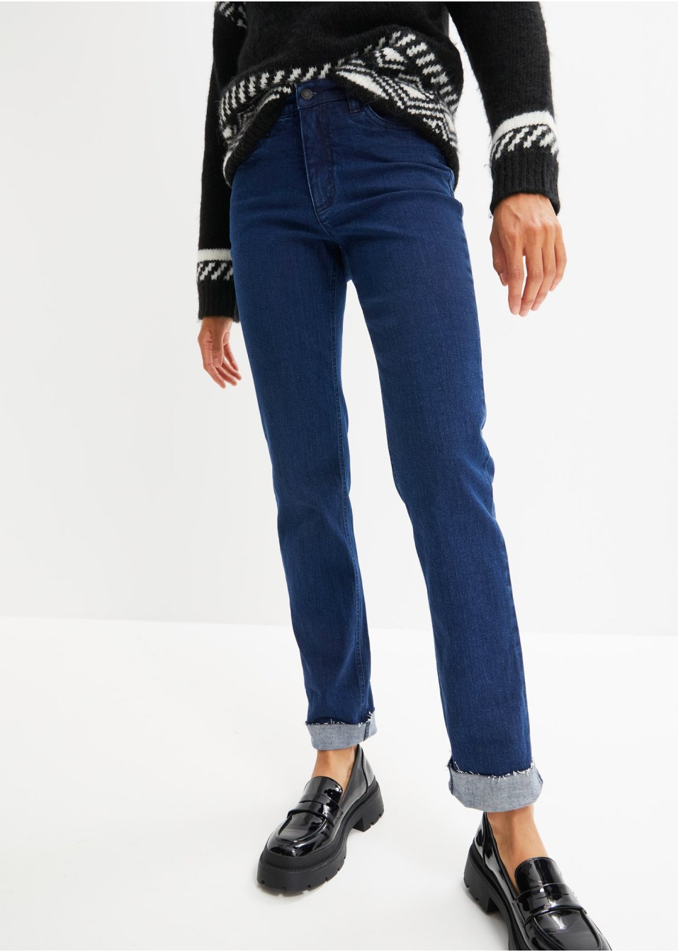 Jean extensible avec base à cru, Straight