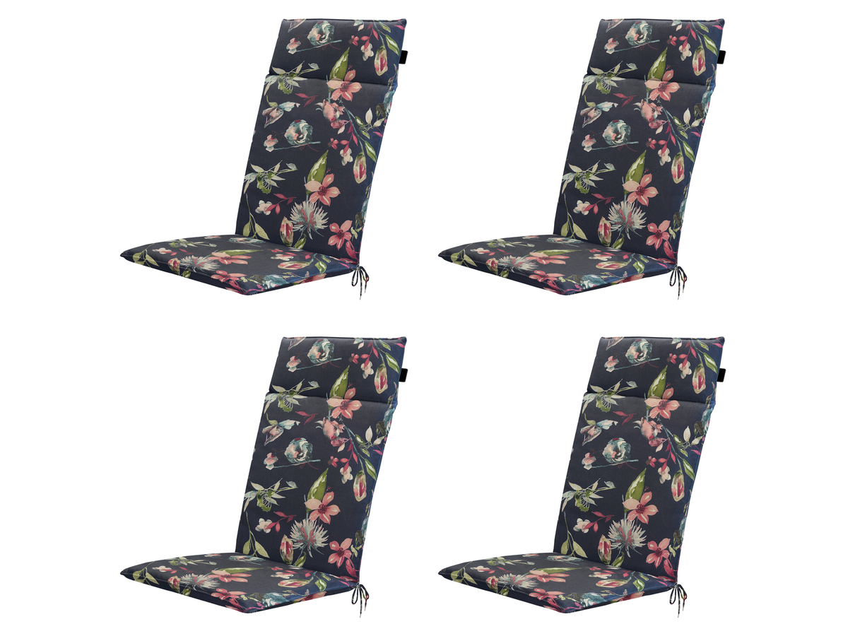 Madison Cato Blue hoge rug tuintstoelkussen - Set van 4