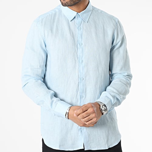Chemise Manches Longues Bleu Clair