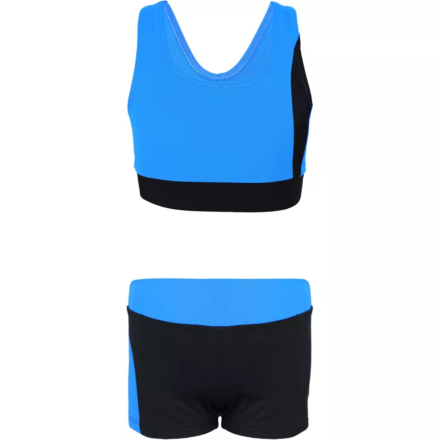 Aquarti Mädchen Sport Bikini - Racerback Bustier & Badehose schwarzblau