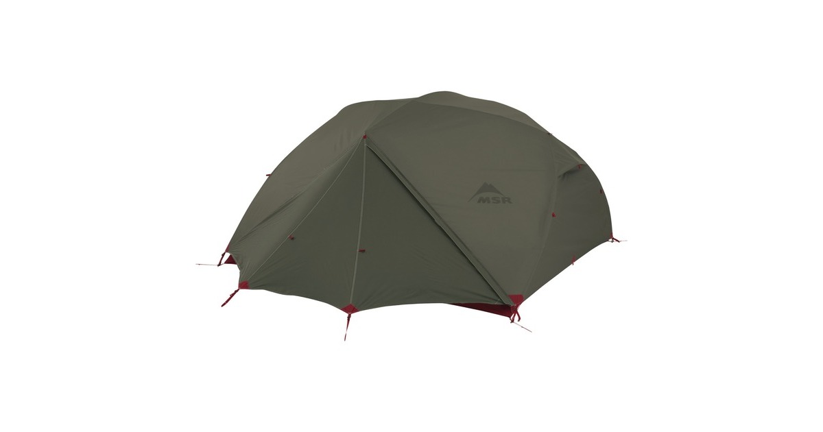 MSRElixir 4 Backpacking Tent  (Olijfgroen/rood)