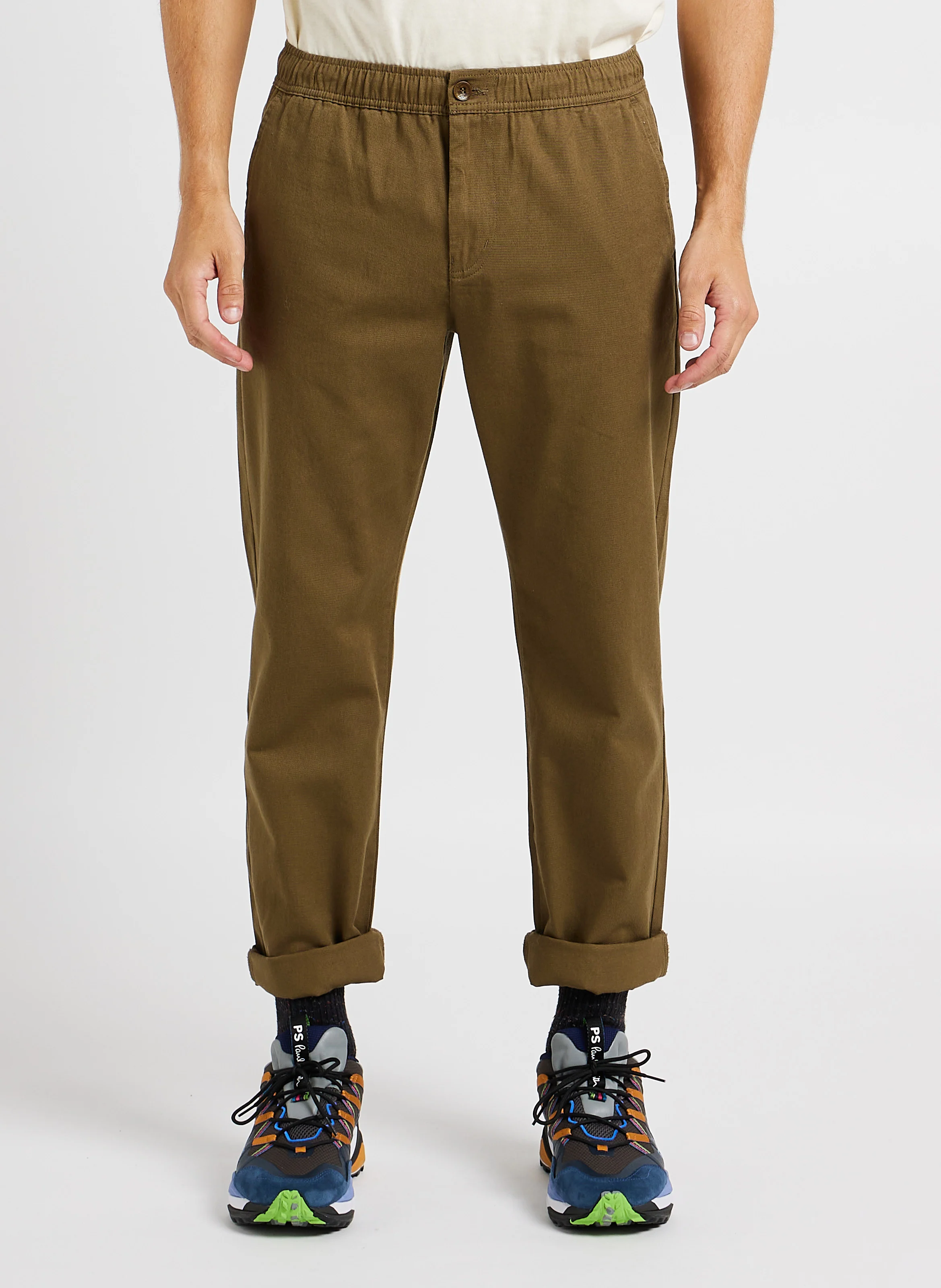 Pantalon droit en coton biologique| Vert