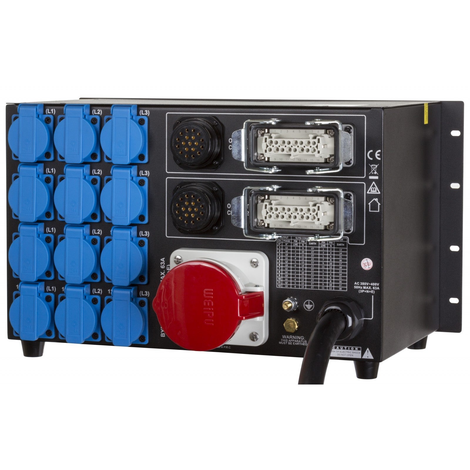 Briteq PD-63SH/FRA/BEL 3-fasen stroomverdeler