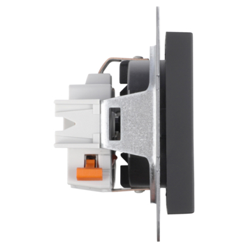Gira E2 Inbouw Enkel Geaard Stopcontact Mat Zwart