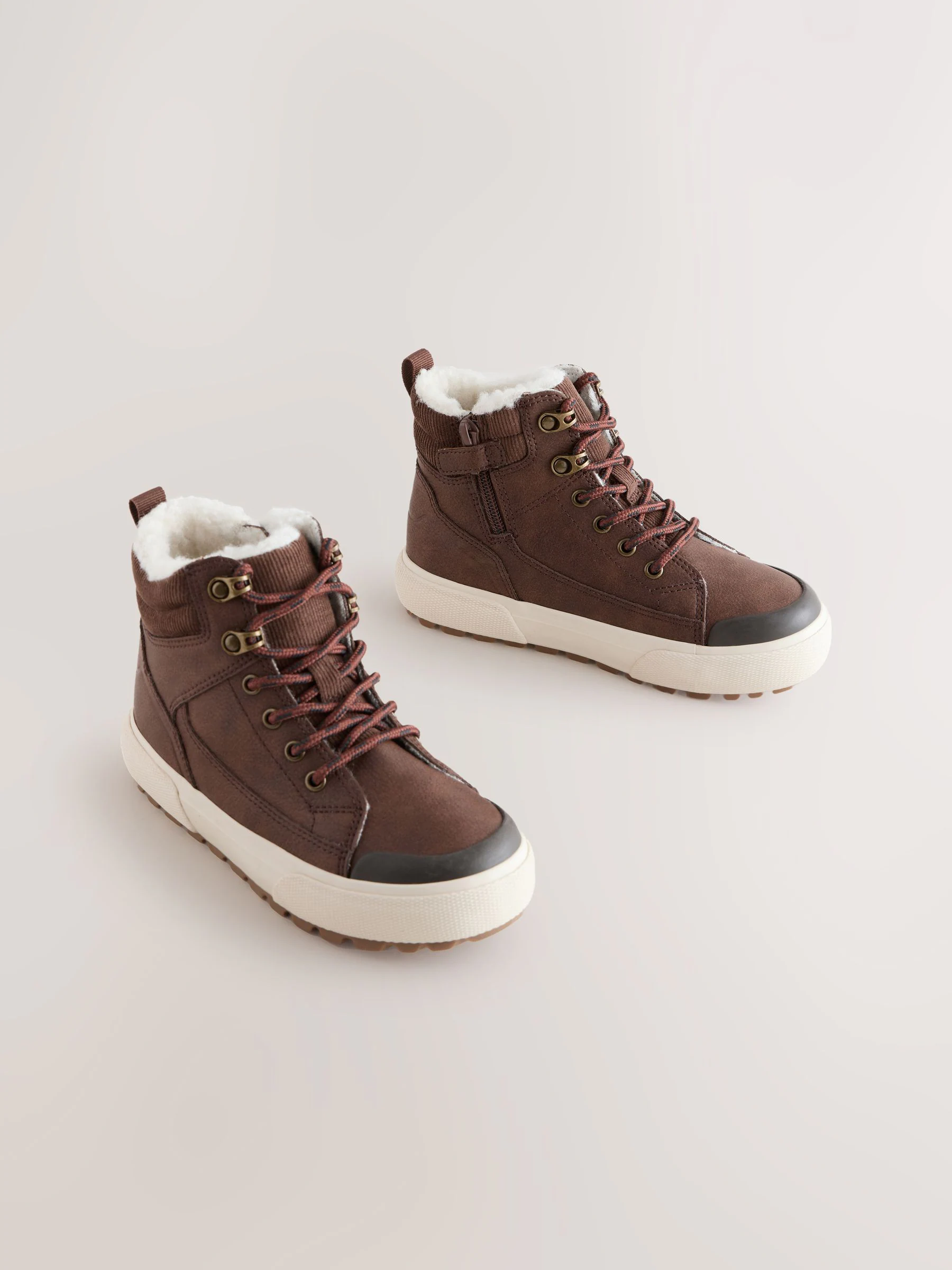 Chocoladebruin - Warm gevoerde hoge boots