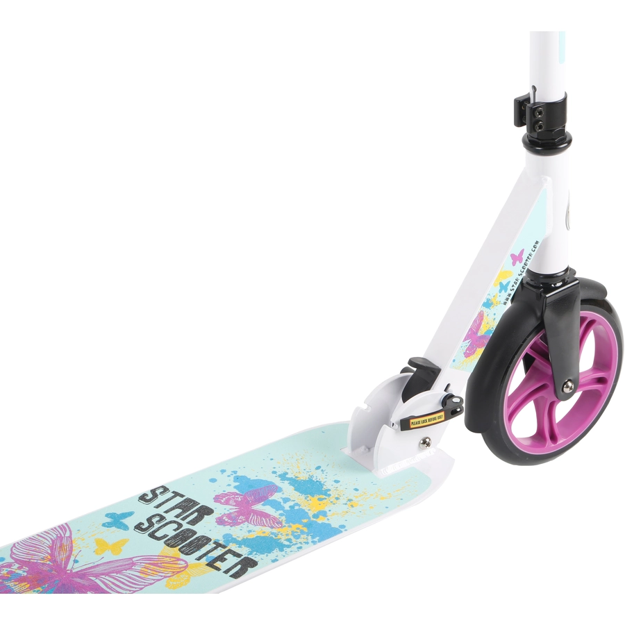Star Scooter Roller 205mm XXL Trittbrett weiß, türkis