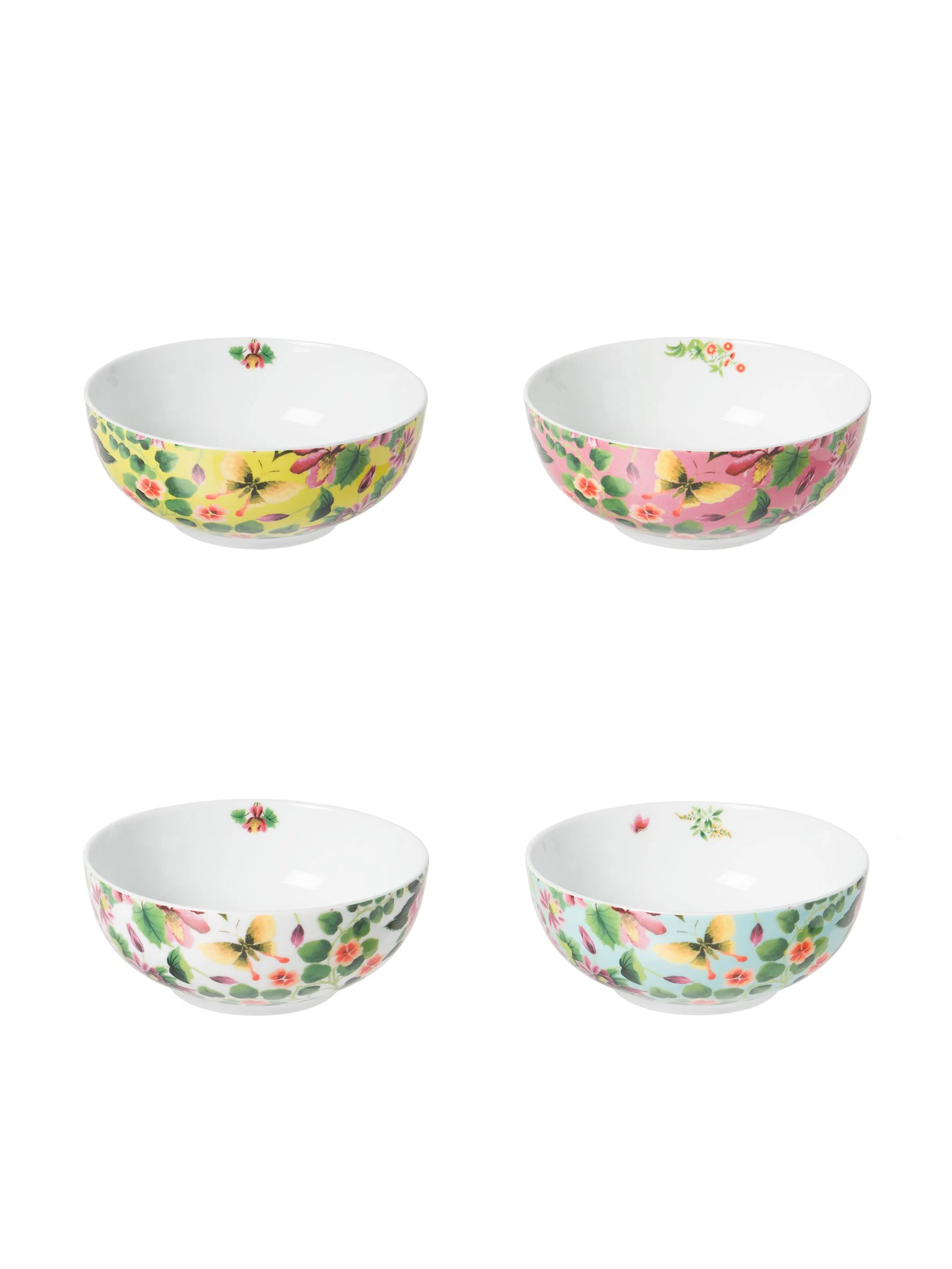 Designers Guild Ikebana Damask set van 4 ontbijtgranenkommetjes