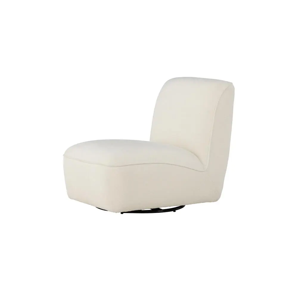 Loungestoel Wit Stof - Draaibaar - My