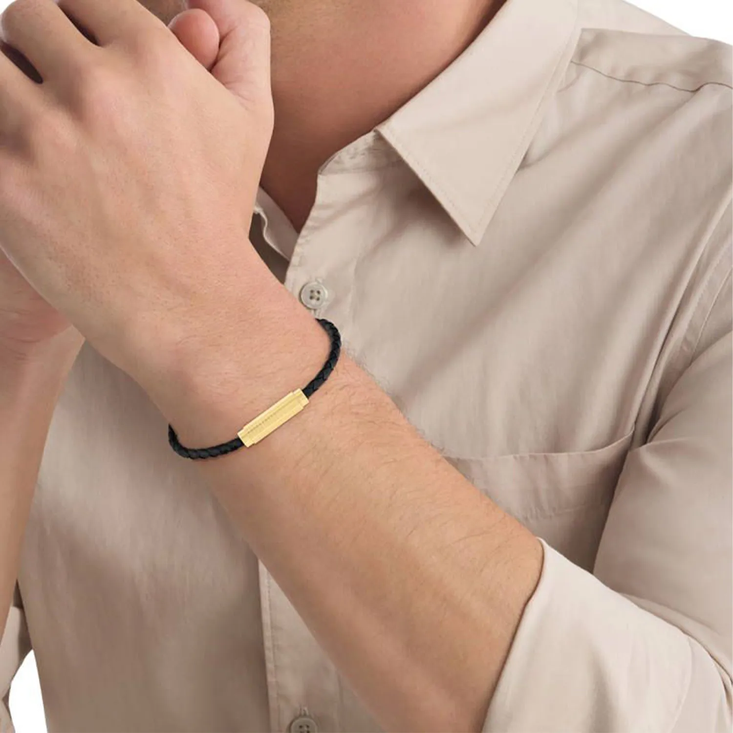 Calvin Klein Modern Grid Bracelet Armbånd Læder 35000423