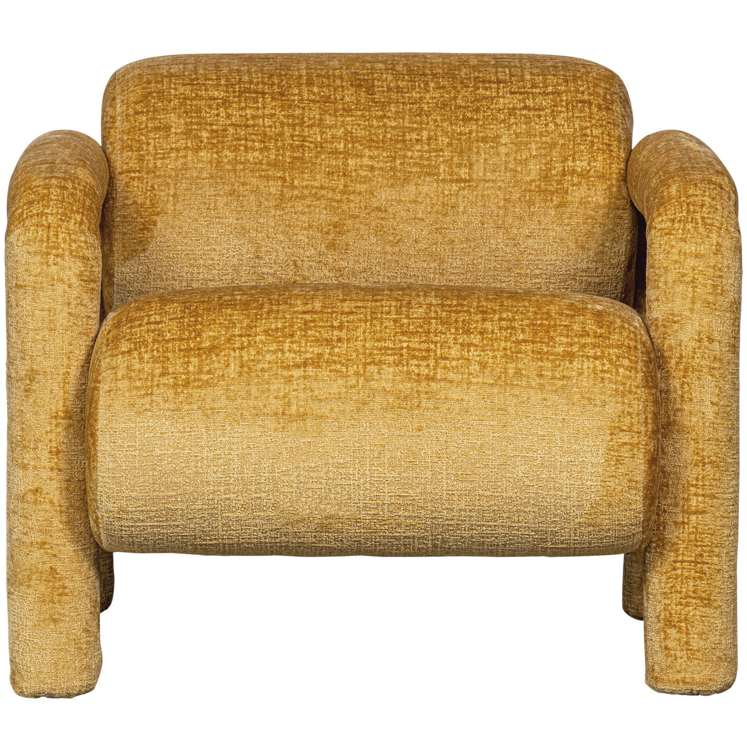 WOOOD Lenny Fauteuil - Polyester  - Goud|Geel - 65x76x82