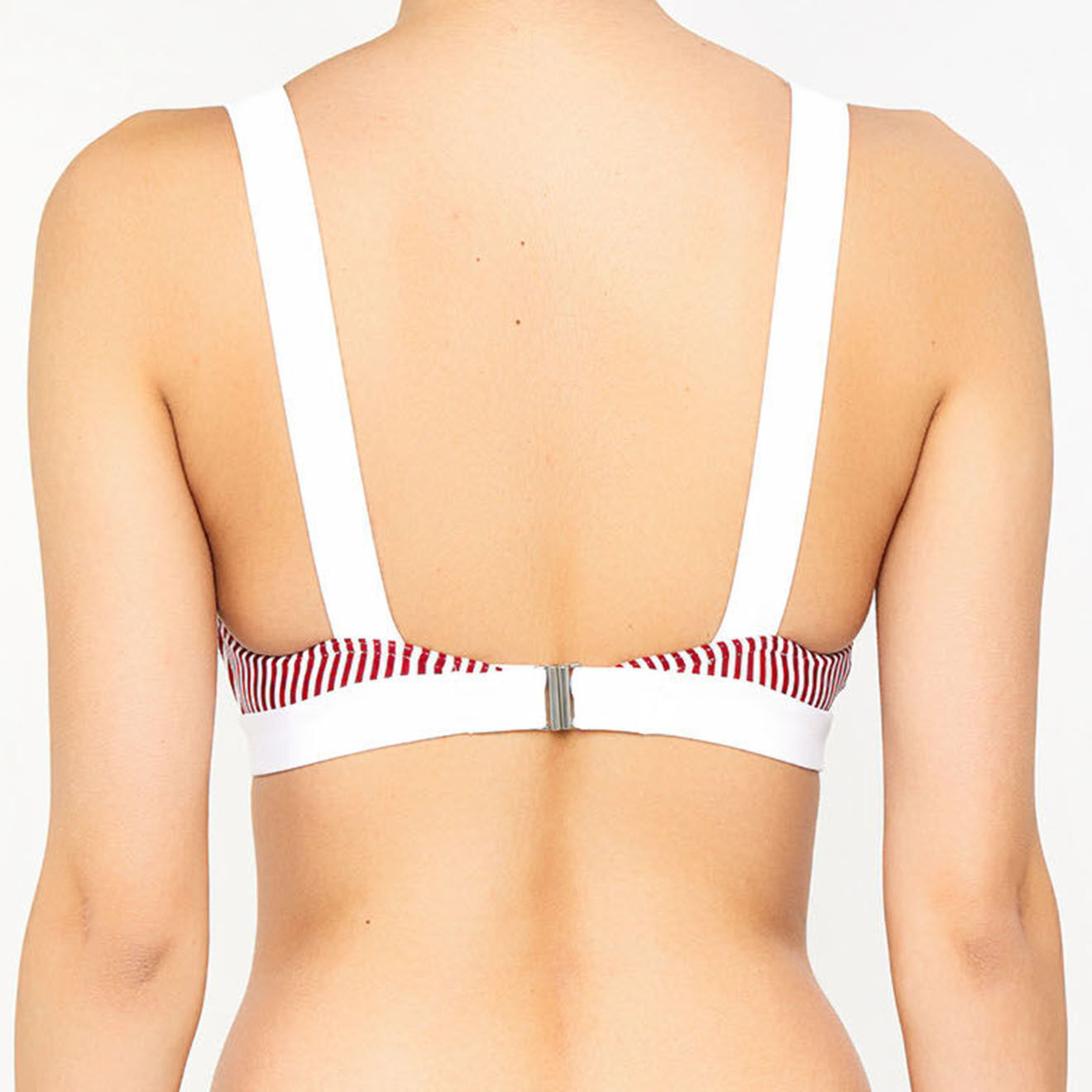 Iodus Haut de maillot de bain Lezaka rouge foncé/blanc