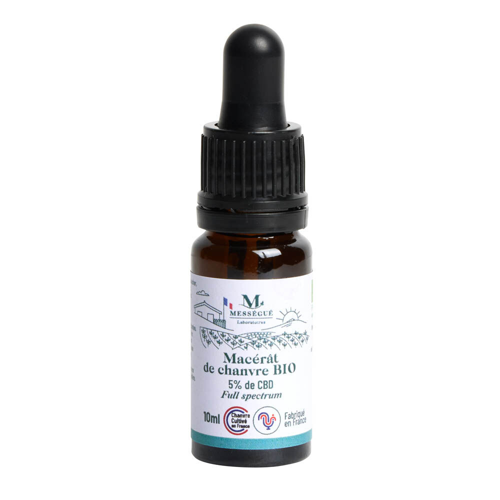 Macérât de chanvre Bio huileux 5% CBD Full Spectrum 10ml