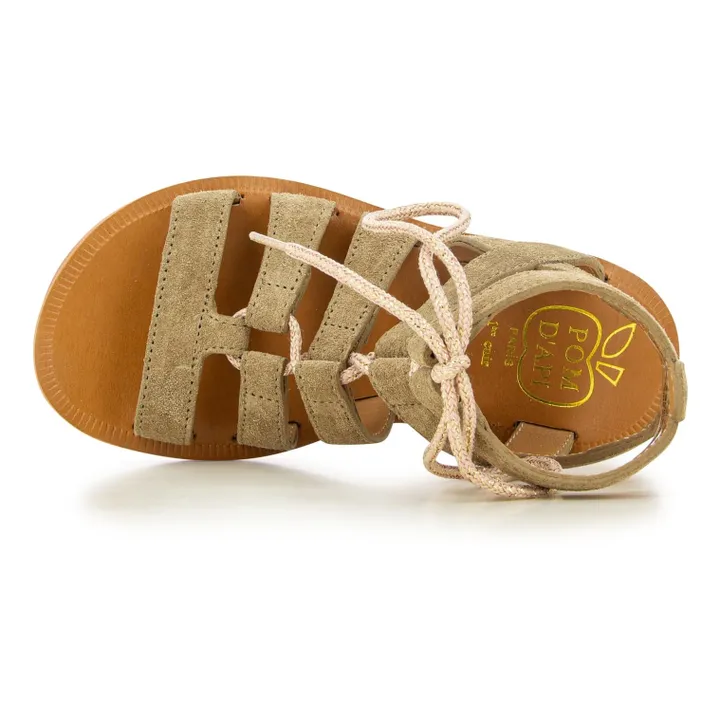 Pom d'Api Sandales Plagette Guily Strap  | Marron