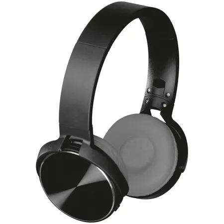 Macma Bluetooth Kopfhörer mit Metallplatten auf den Ohrmuscheln, schwarz