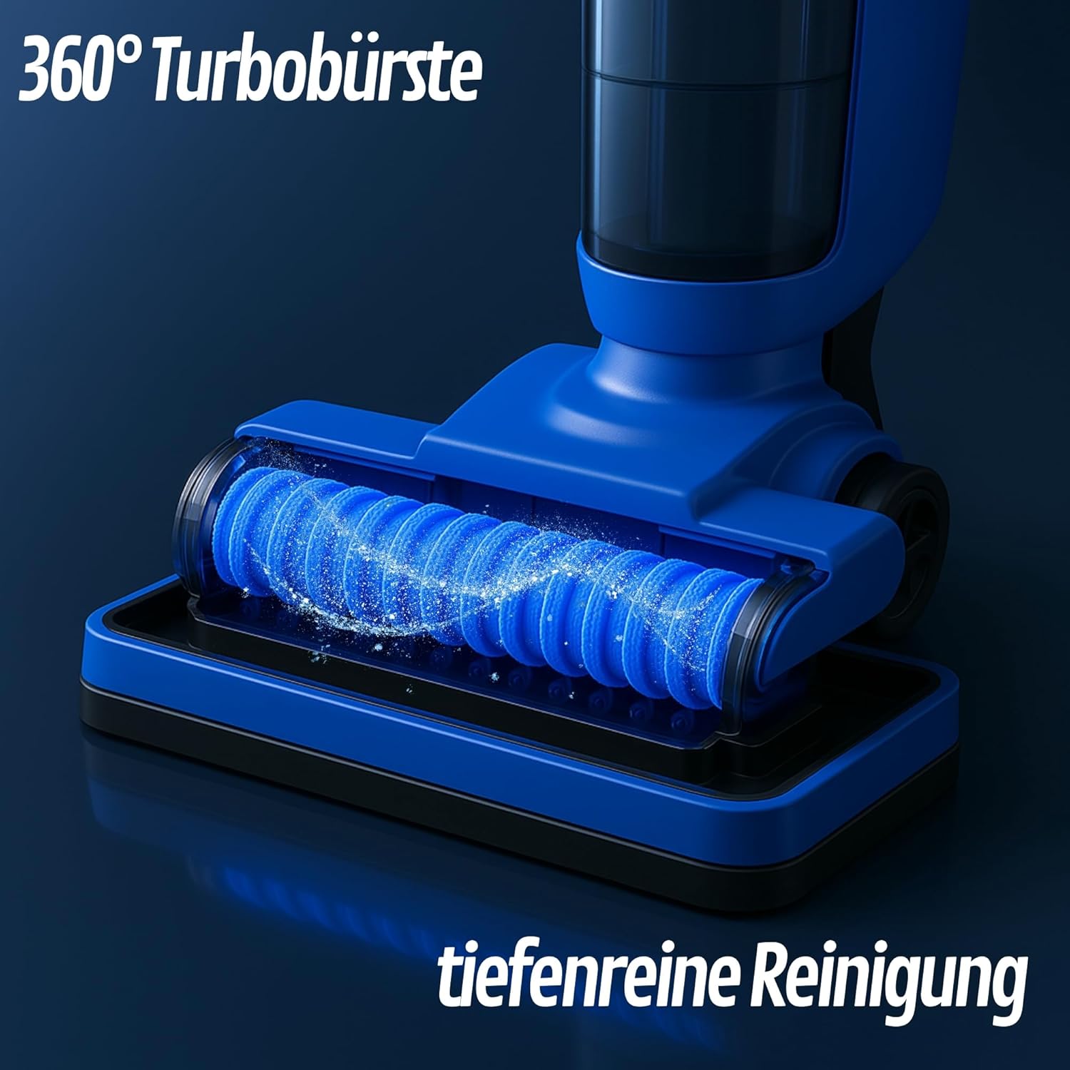 Nass Trockensauger Akku – starker Kabelloser Wischsauger mit Selbstreinigung, 700ml Doppeltank, HEPA-Filter, Display, 360° Bürste, für Hartboden, Laminat, Fliesen, Tierhaare & Parkett