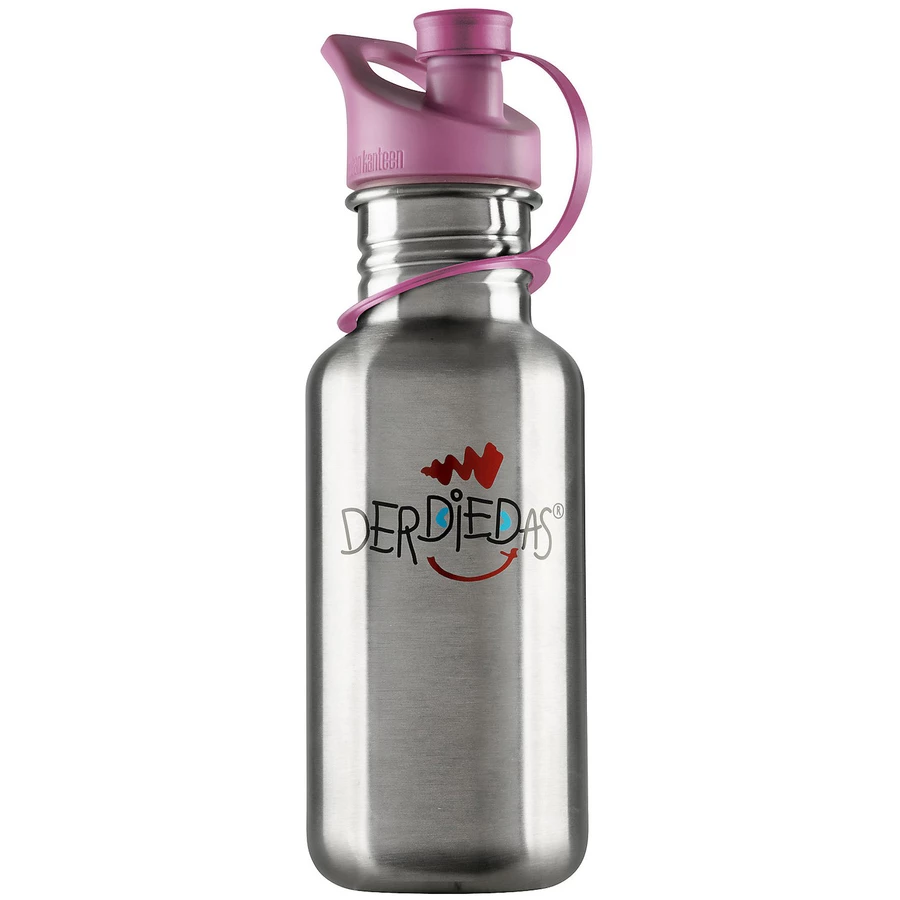 DerDieDas Zubehör Edelstahl 500 ml - Trinkflasche rosa