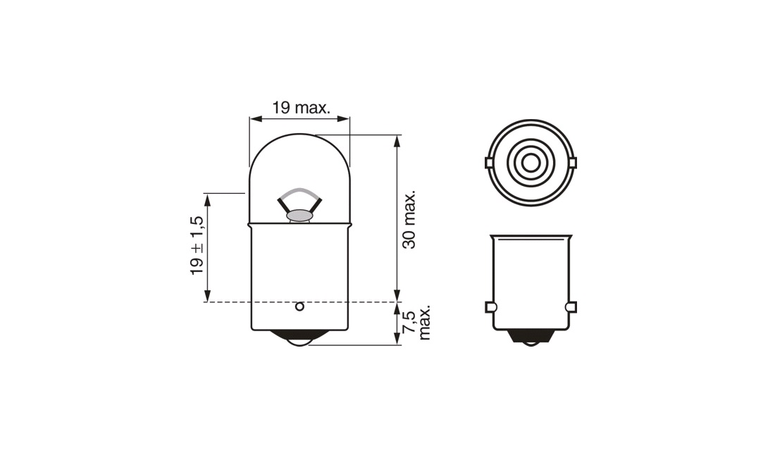 Pære R5W Pure Light - Bosch