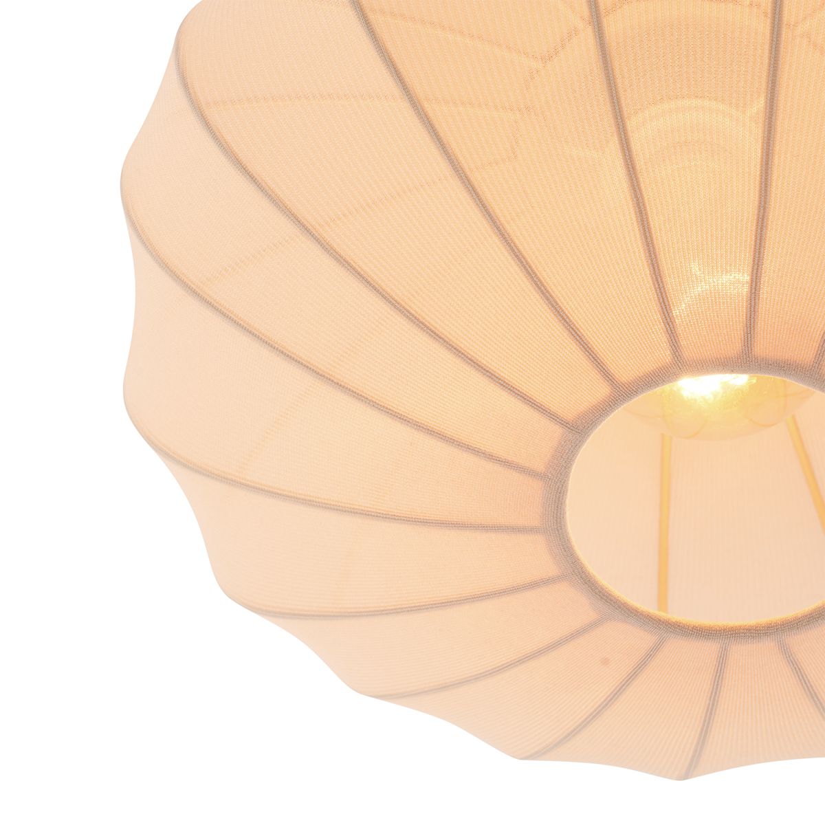 Japandi plafondlamp beige met stoffen kap - Bida