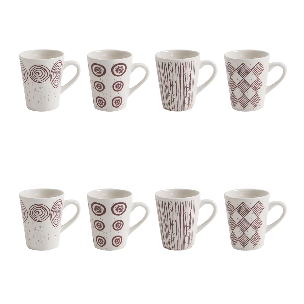 Coffret de 8 tasses Palawan 9 cl terra Table passion