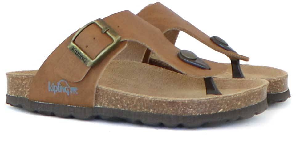 Kipling Teenslippers Cognac