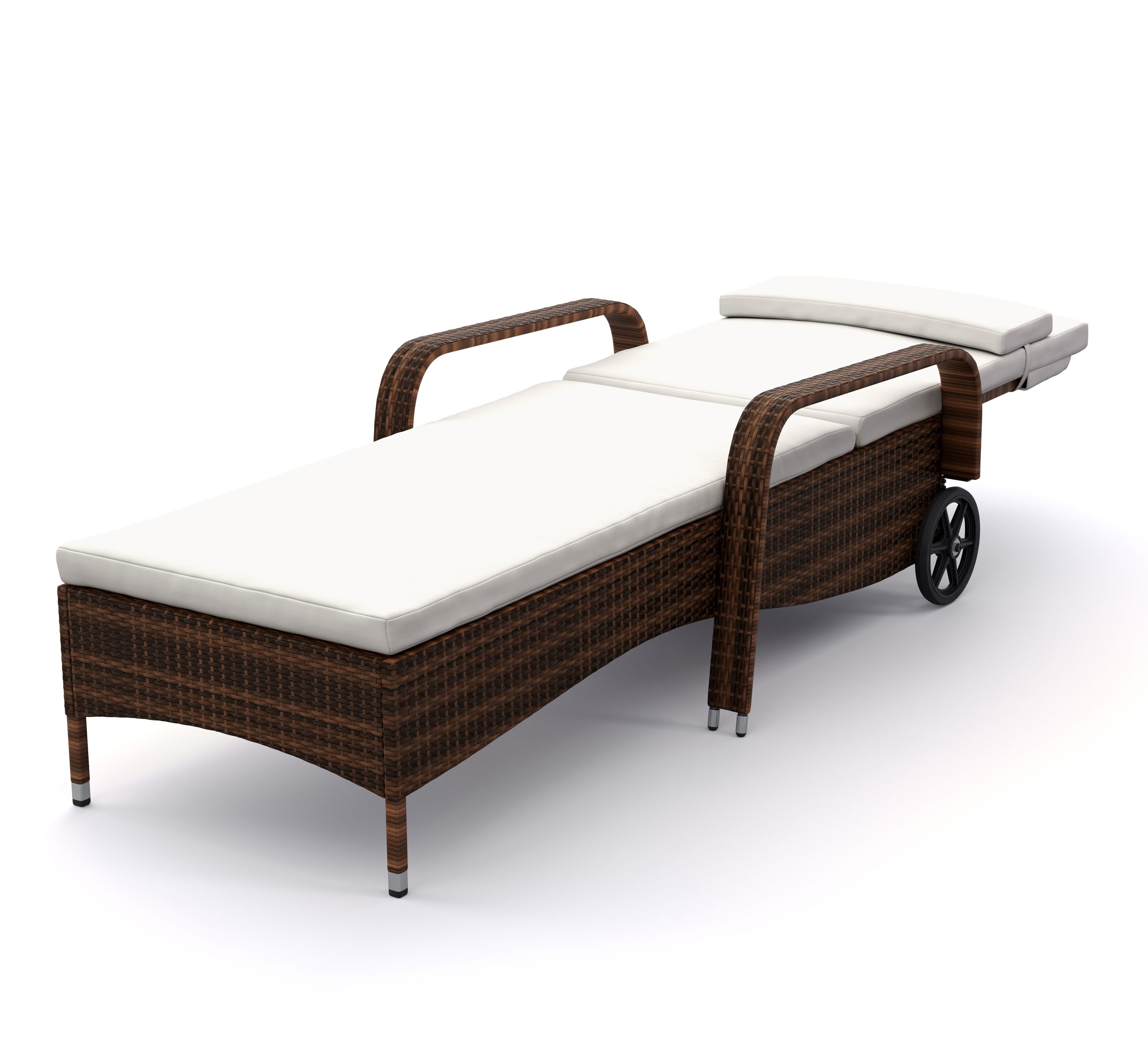 Liegestuhl Rattan MAYA braun